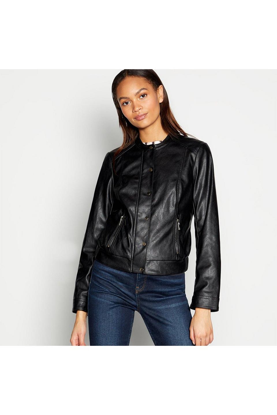 Jackets & Coats | Faux Leather Bomber Jacket | Principles