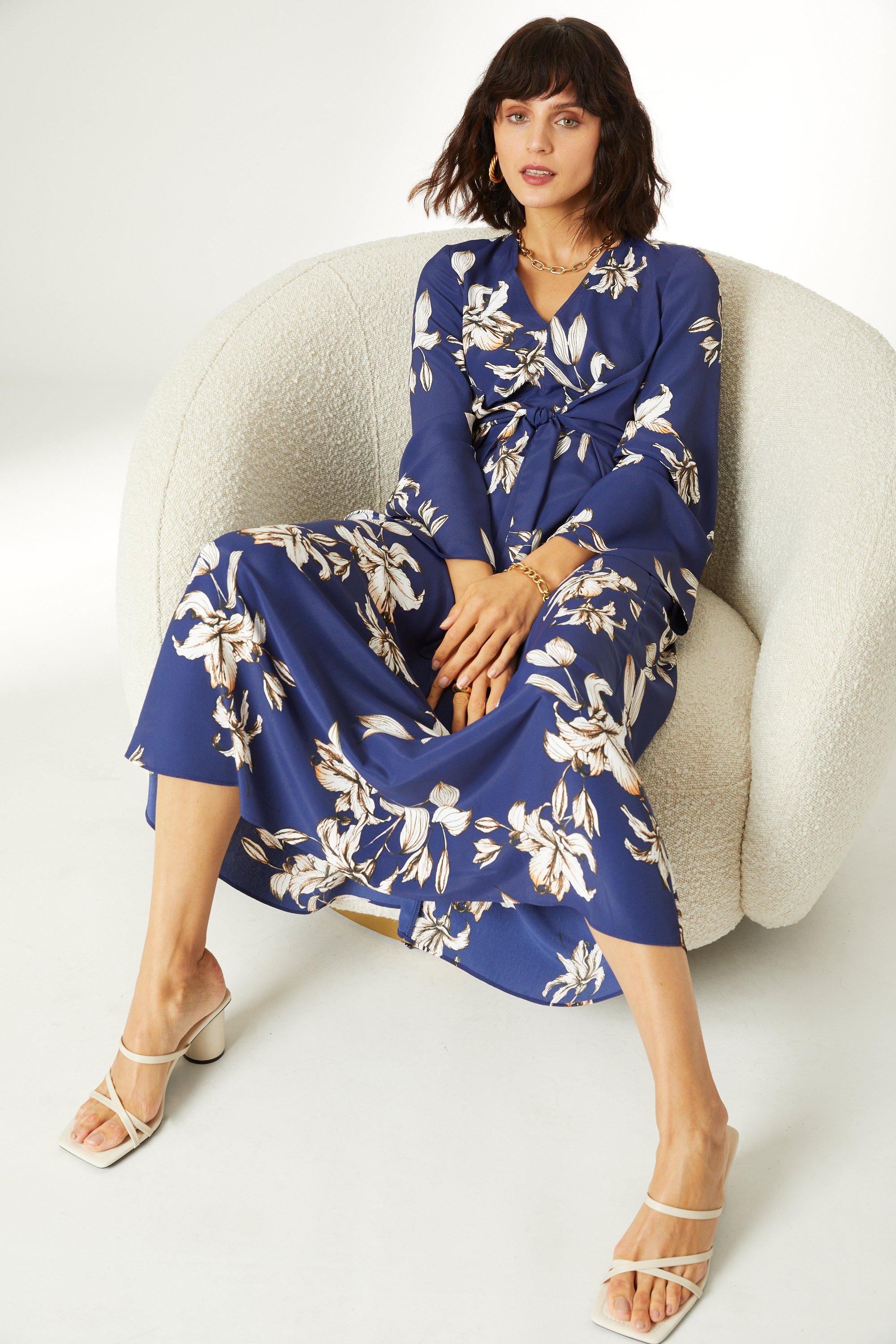 Dresses | Tie Front Kimono Sleeve Midi Dress | Principles