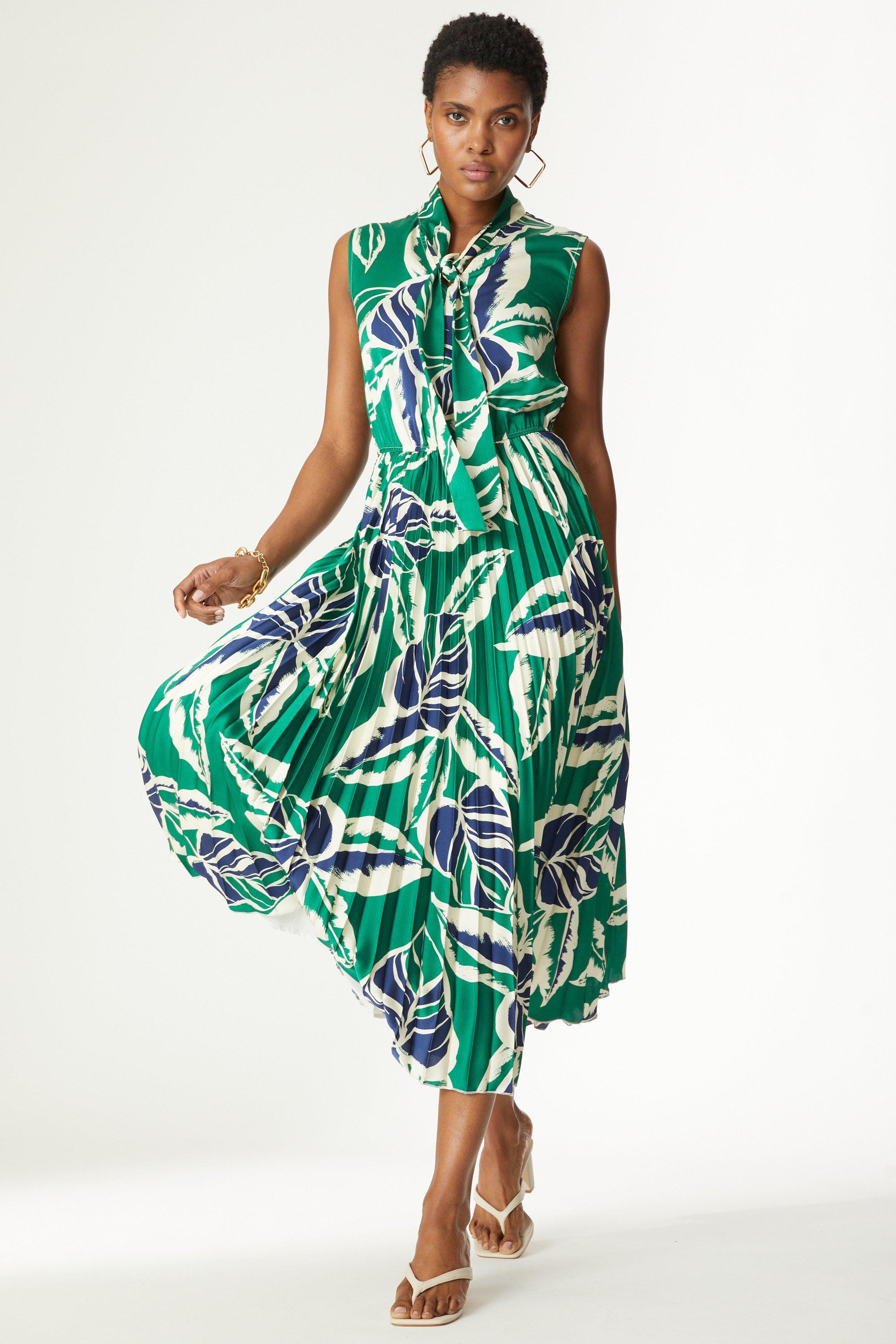 Dresses | Pleated Printed Midi Dress | Principles