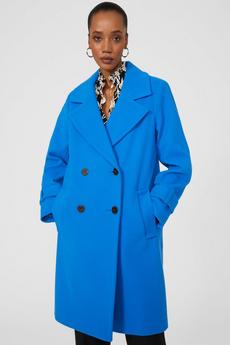 Principles cobalt Double Breasted Cuff Detail Coat