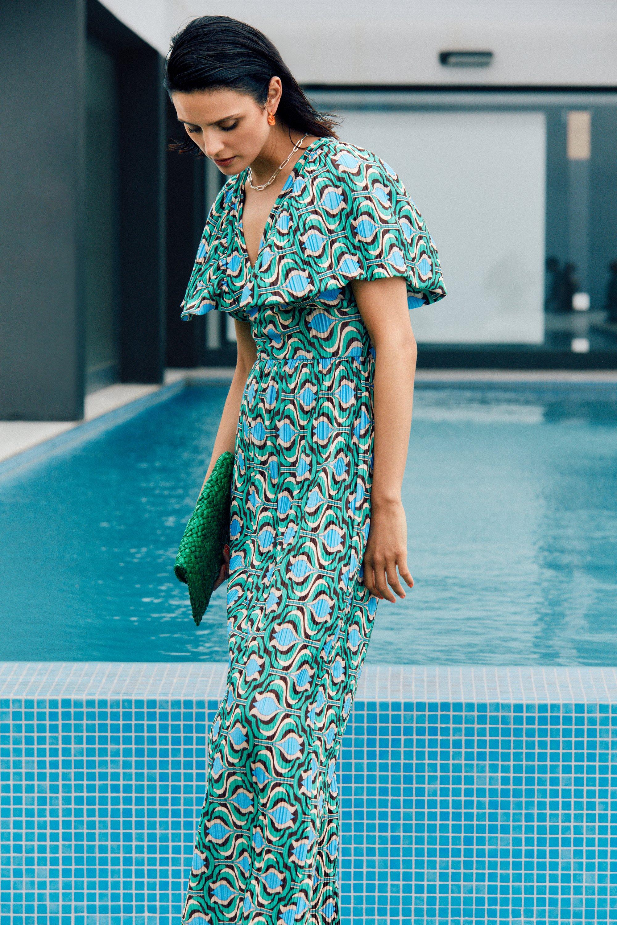 angel sleeve maxi dress