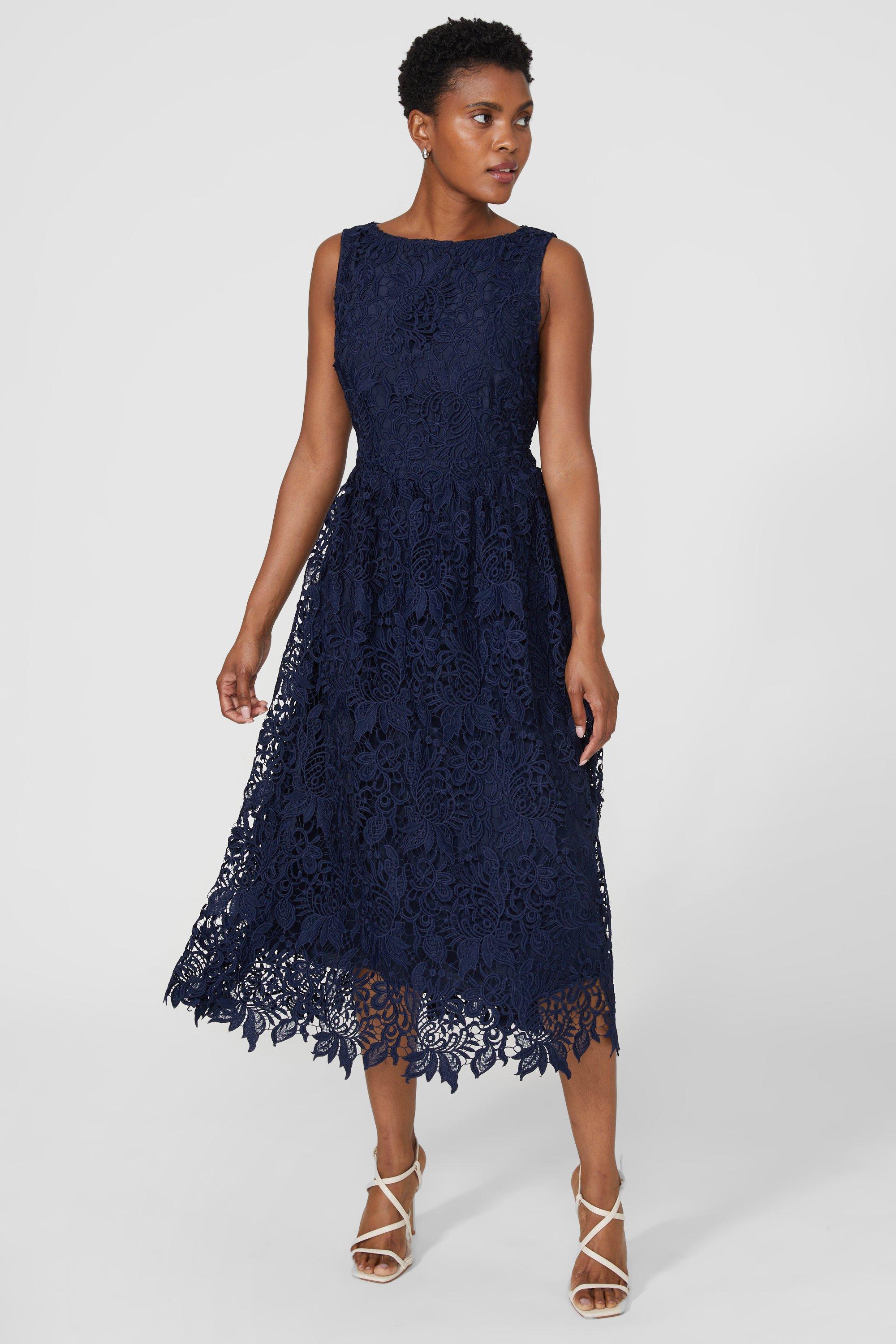 Principles Occasion Sleeveless All Over Lace Midi Dress | Debenhams