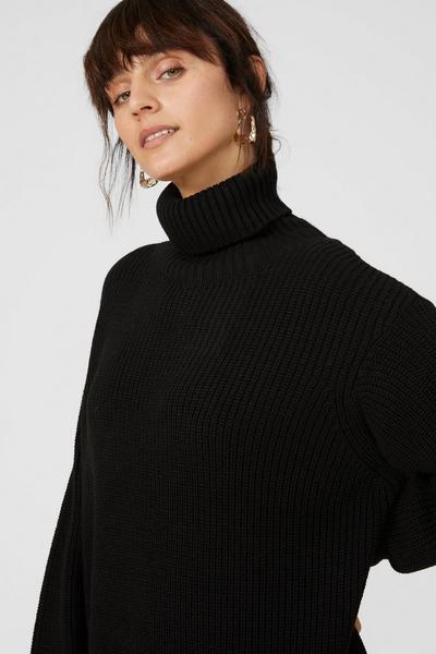Principles black Roll Neck Oversized Knitted Tunic