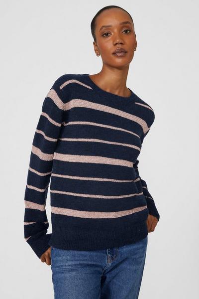 Principles blue Stripe Knitted Jumper