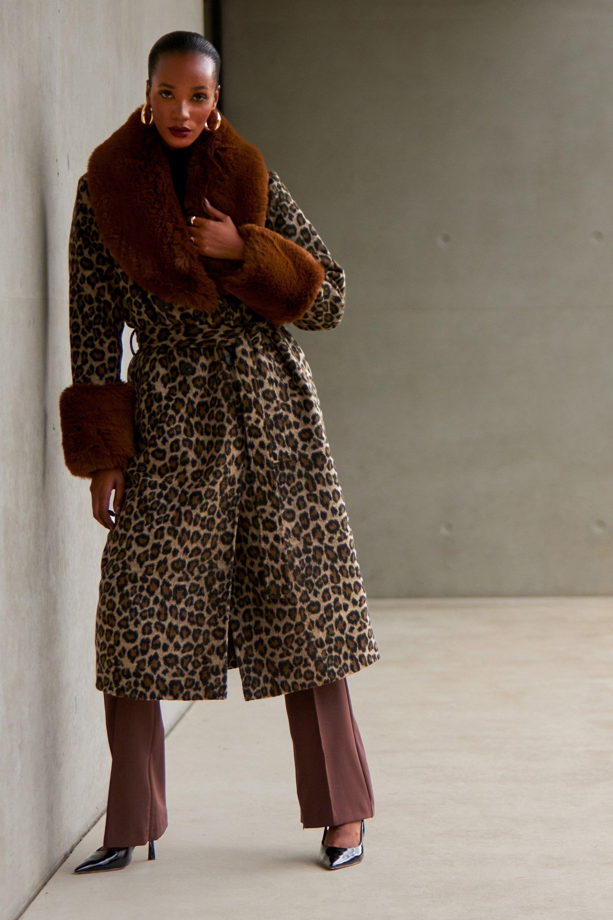 principles leopard print coat