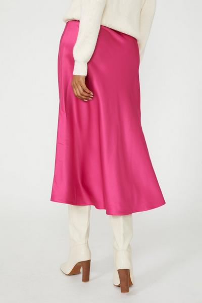 Principles pink Petite Midaxi Satin Skirt