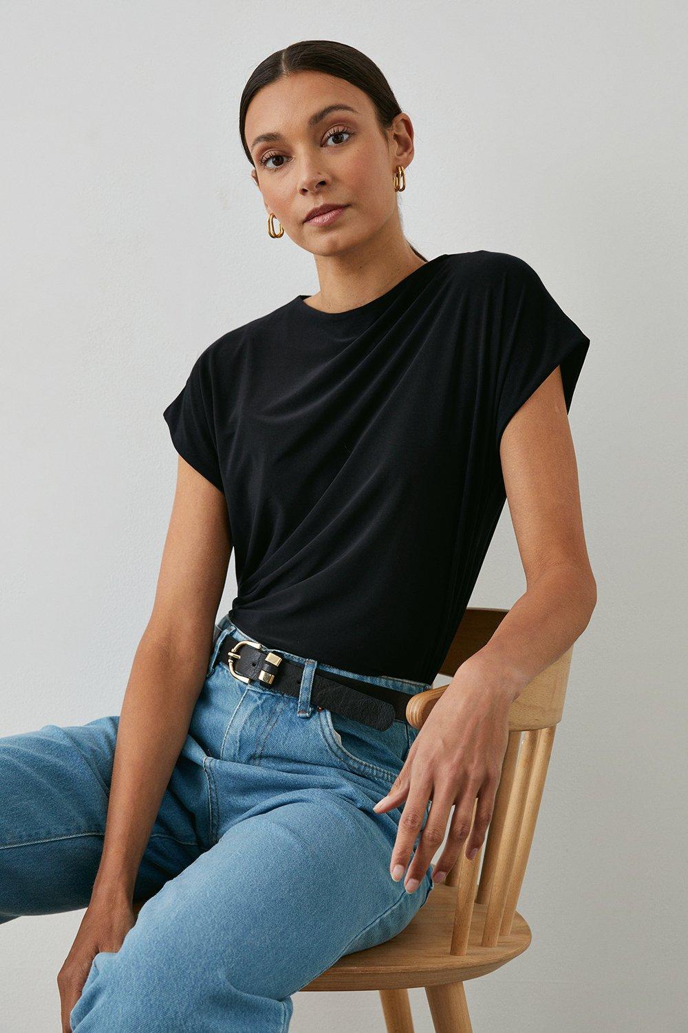 T-Shirts | Soft Touch Jersey Drape Top | Principles