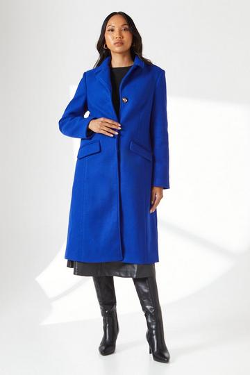 Single Breasted Tailored Coat cobalt