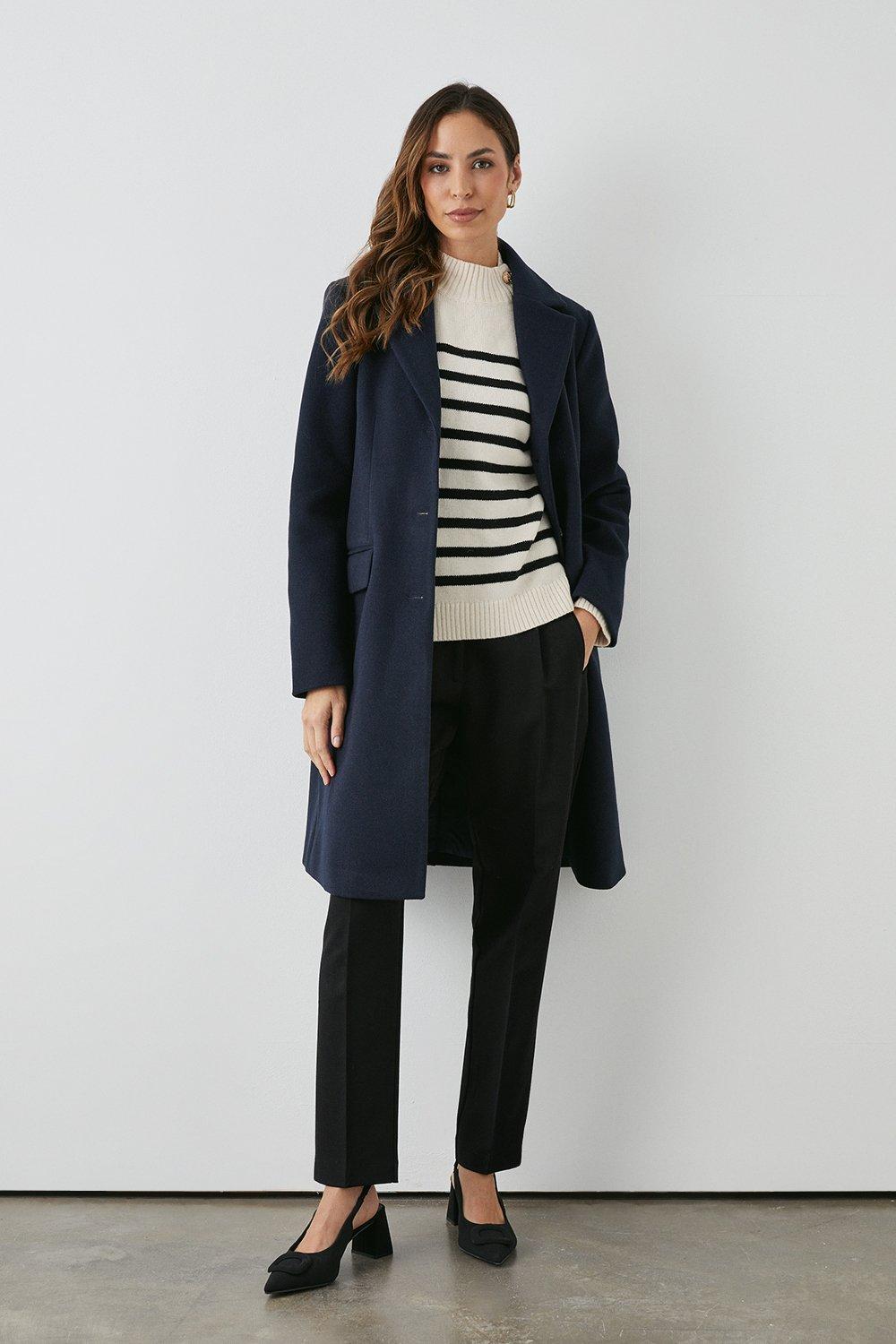 Jackets u0026 Coats | Longline Fit And Flare Coat | Principles