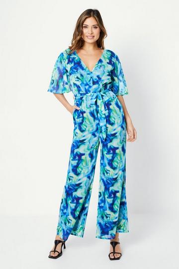 Marble Print Jumpsuit multi