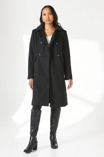 Double Breasted Dolly Coat black