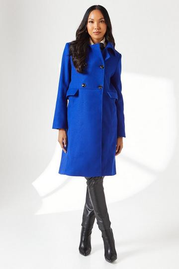 Double Breasted Dolly Coat cobalt