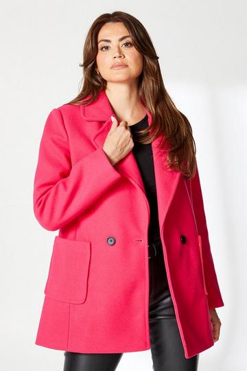 Pink Patch Pocket Db Coat