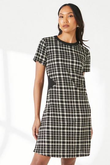 Mono Check Jacquard Shift Dress mono