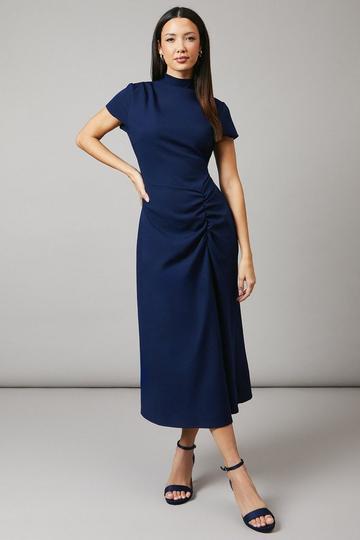 Navy Occasion Fit and Flare Dress