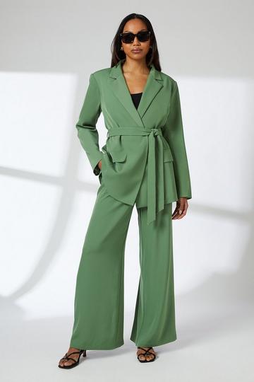 Belted Relaxed DB Blazer khaki