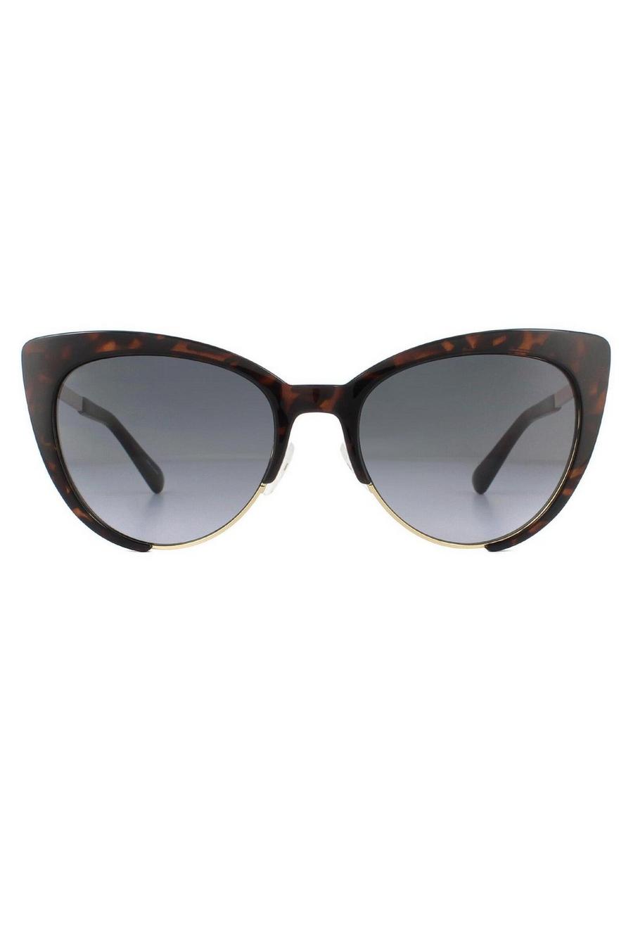 Brown Cat Eye Dark Havana Dark Grey Gradient Sunglasses