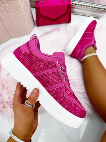 Pink Crystal Shine Trainers