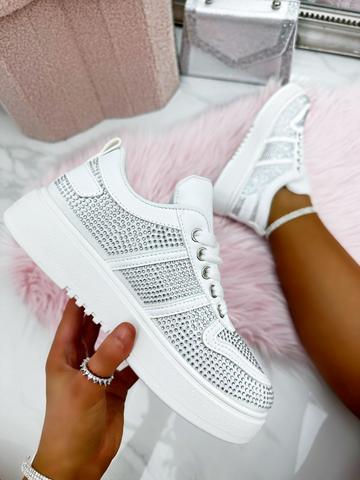 Crystal Shine Trainers White