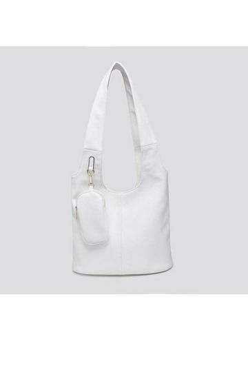 White Elegant Chic 2-in-1 Shoulder Bag with Detachable Wallet