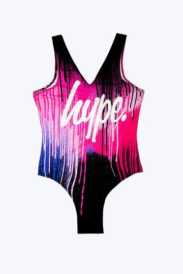 Multi Pink Drips Swimsuit Multi