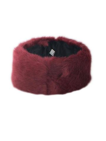 Sofy Faux Fur Headband in Burgundy Burgundy