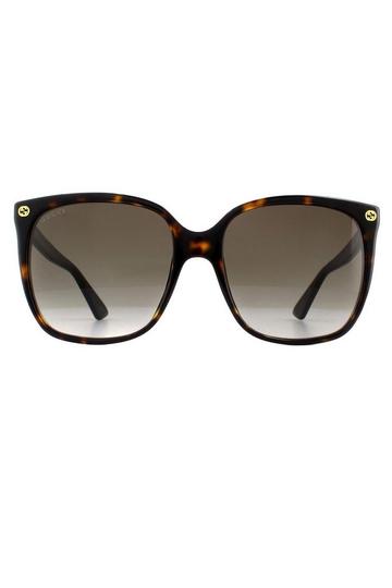 Cat Eye Havana Grey Gradient Sunglasses Brown