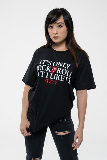 Its only Rock N Roll Sixty Foiled T Shirt Black