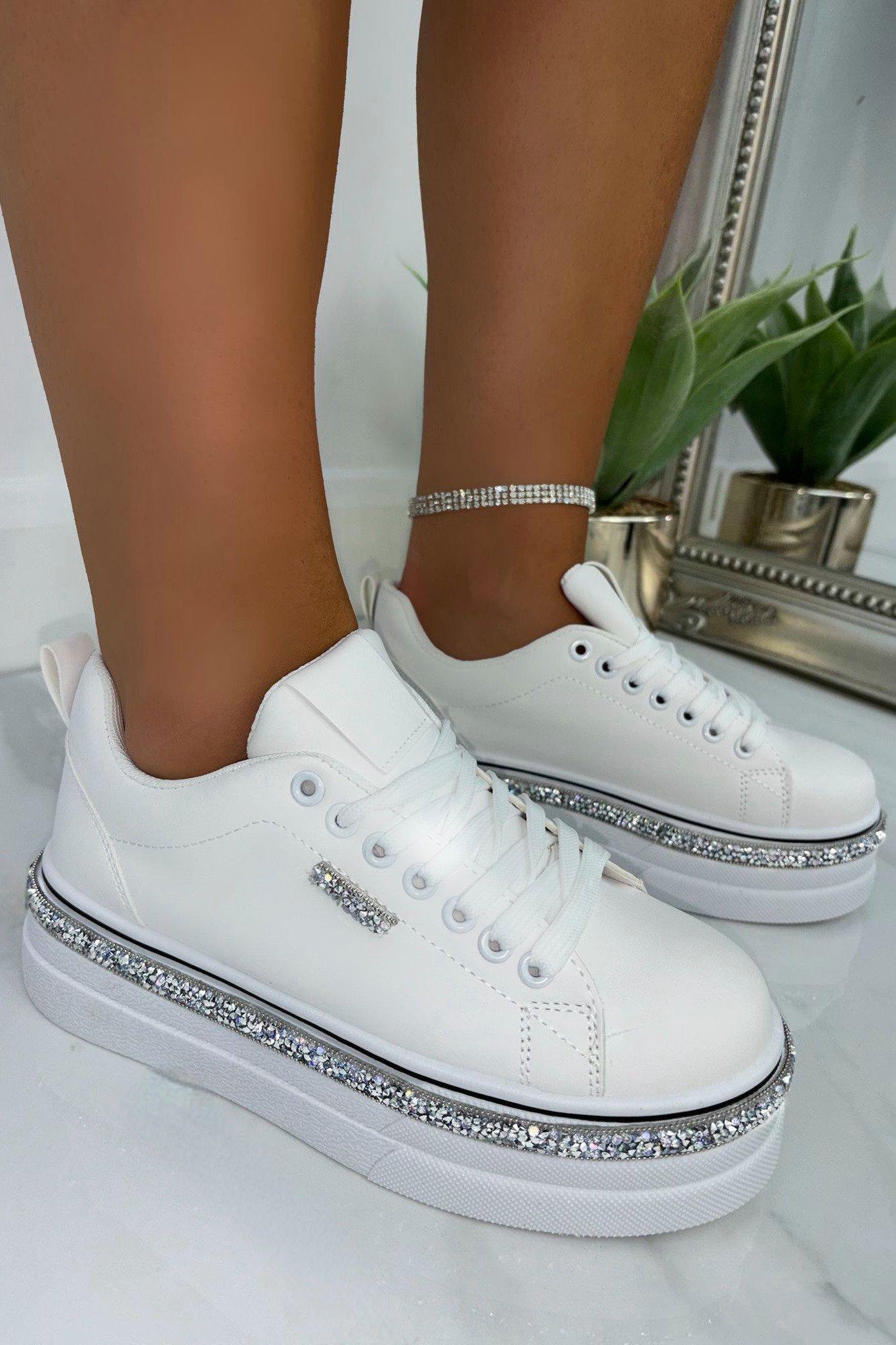 Sparkly wedge trainers clearance