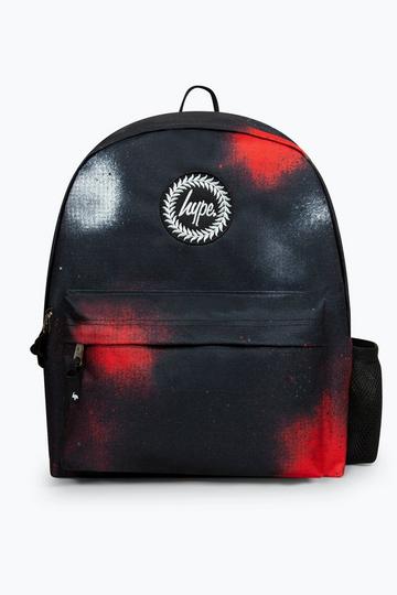 Black Red/White Spray Badge Backpack