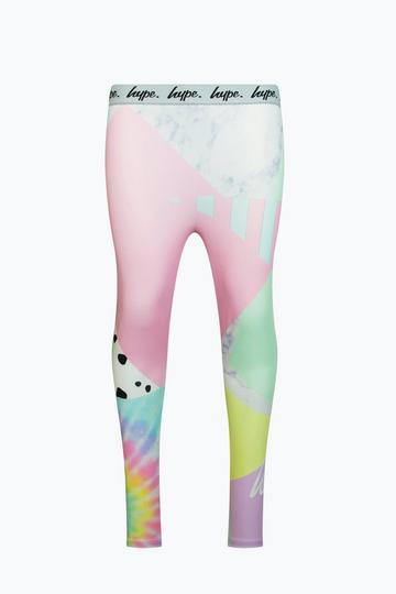 Multi Pastel Collage Leggings Multi