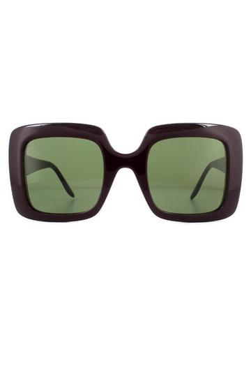 Red Square Dark Red Green Sunglasses