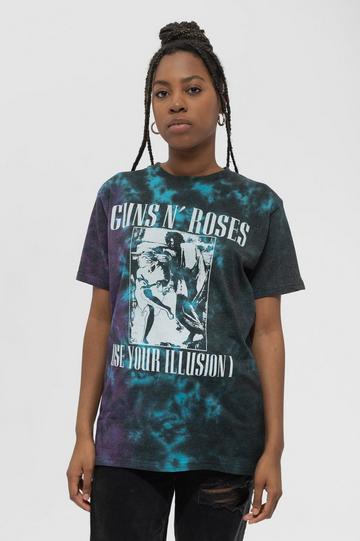 Use Your Illusion Monochrome Dip Dye Wash T Shirt Blue