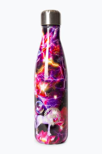 Black Lightning Unicorns Water Bottle Black