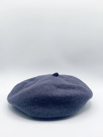 Grey Plain Felt Beret