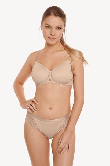 'Ivonne' Non-Wired Moulded Foam Cup T-shirt Bra Natural