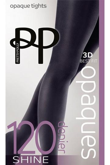 Black Premium Opaques 120 Denier 3D Shine Tights - Black