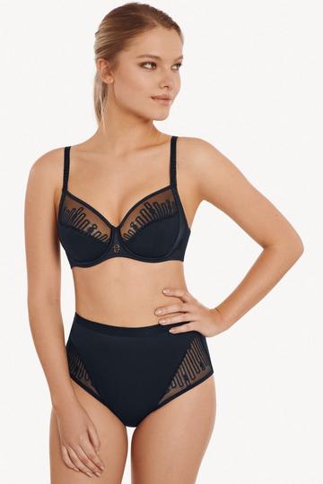 Black 'Ivonne' Underwired Full Cup T-shirt Bra