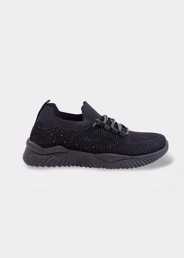 Crystal Lace Colour Pop Trainers Black