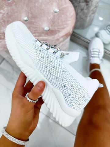 Crystal Lace Colour Pop Trainers White