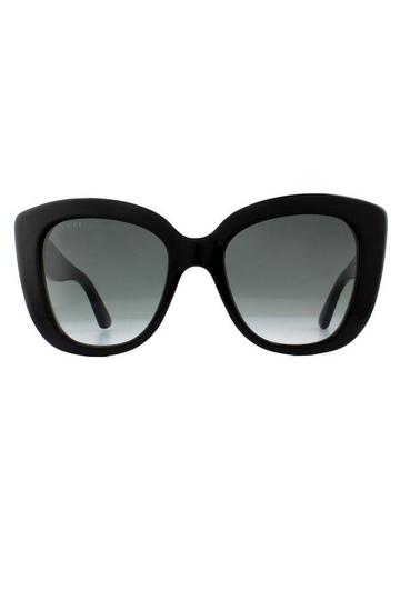 Cat Eye Black Grey Gradient Sunglasses Black