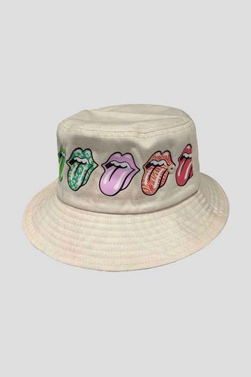 The Rolling Stones Multi Tongue Pattern Bucket Hat Multi