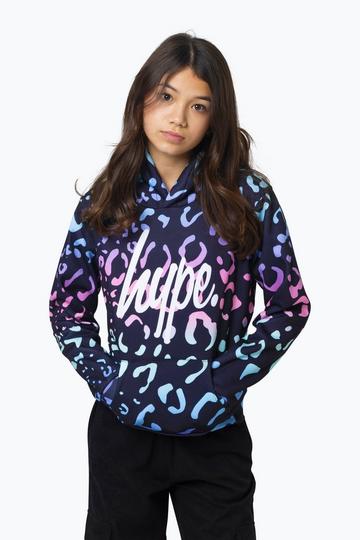 Multi Gradient Leopard Hoodie Multi