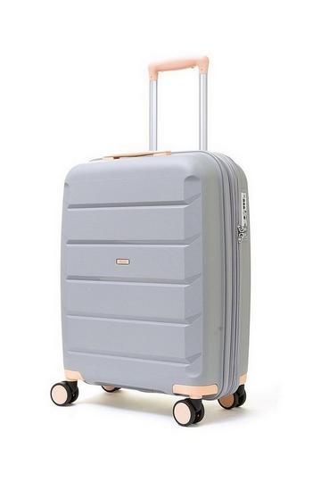 Grey Tulum 8 Wheel Hardshell Expandable Suitcase Small