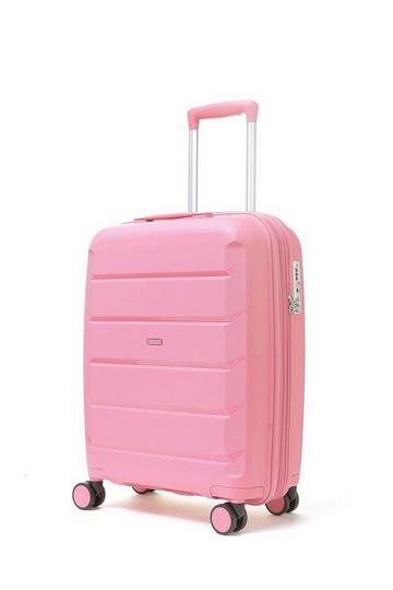 Pink Tulum 8 Wheel Hardshell Expandable Suitcase Small