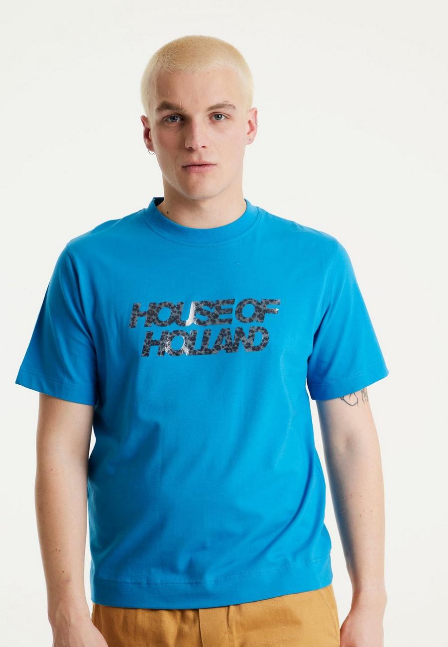 Electric Blue Transfer Printed T-shirt