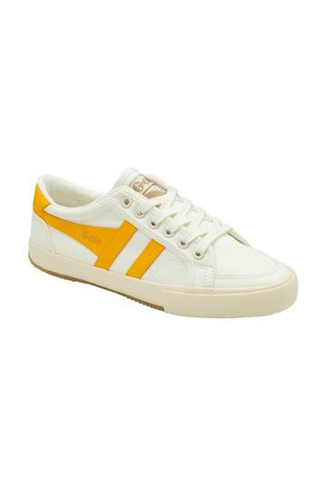 'Stratus' Canvas Lace-Up Trainers Off White