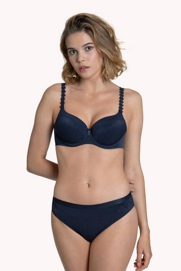 Navy 'Gracia' Underwired T-Shirt Bra (Fuller Bust)