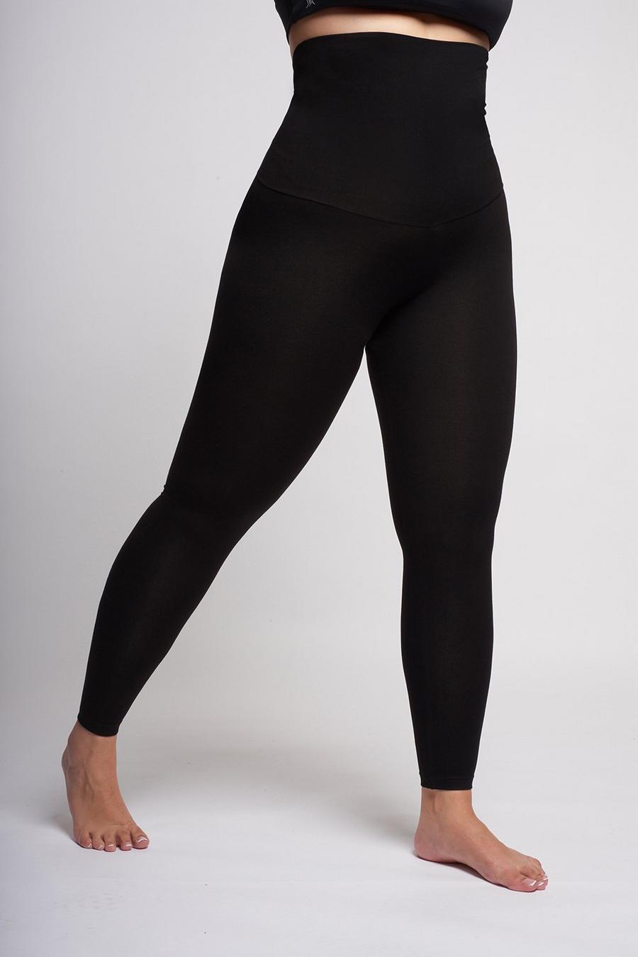 Black Lightweight Strong Compression Leggings with High Tummy Control