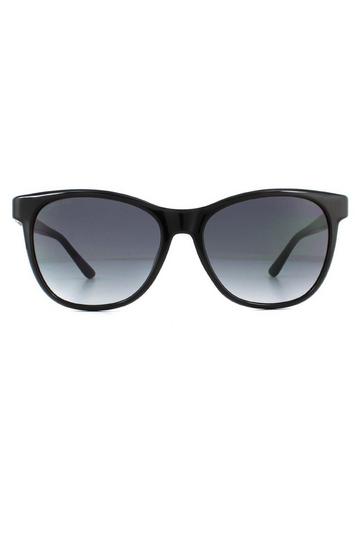 Black Cat Eye Black Dark Grey Gradient Sunglasses